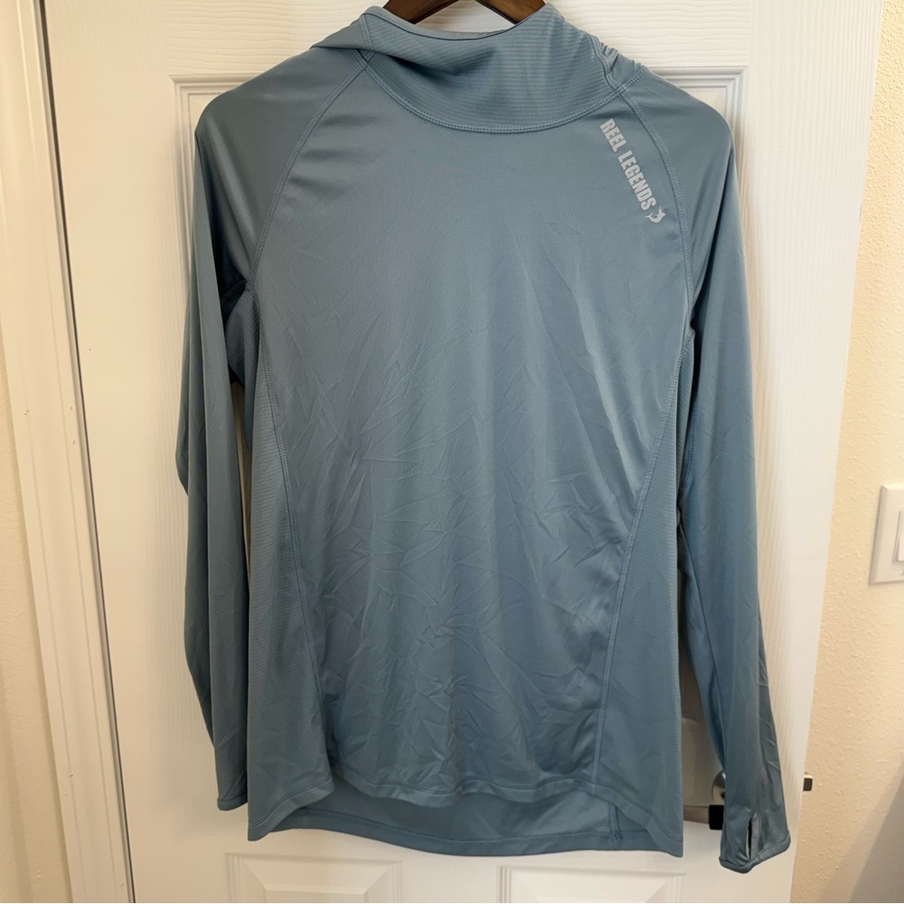 Reel Legends Men's Steel Blue Performance Hoodie